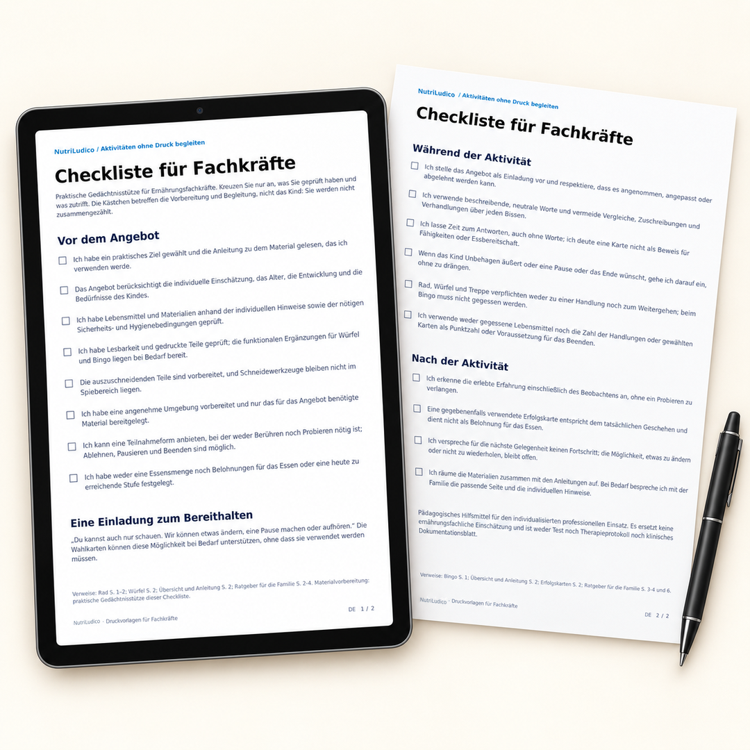 Checkliste für Fachkräfte